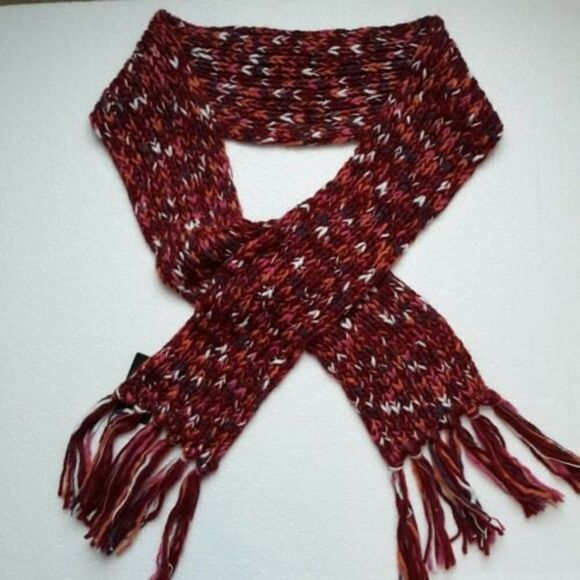 Preston & York Womens Scarf 72" Red & Pink - Picture 1 of 5